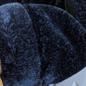 Black Faux Fur Coat